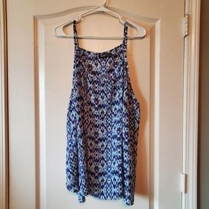 Ikat print camisole shell tank top